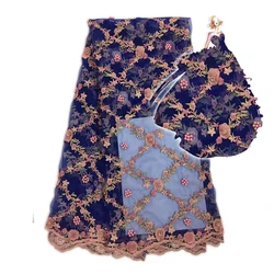 2017 wholesale 3d embroidery designs flower tulle french lace rhinestone and beaded fabric for wedding party dresses