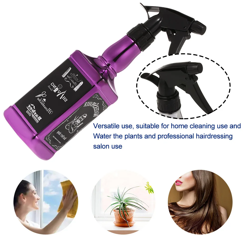
Hair Spray Bottle 500ml Empty Refillable Sprayer Bottle Salon Barber Water Sprayer Moisture Atomizer Hairdressing Random Color 