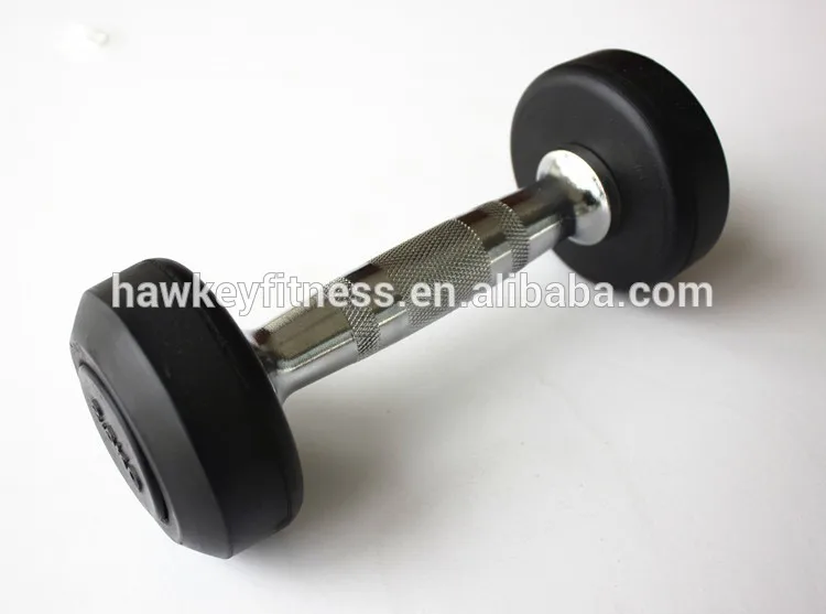 2018 Hot Selling Gym Equipment Weight lifting Rubber Round Dumbbell Set For FitnessTraining