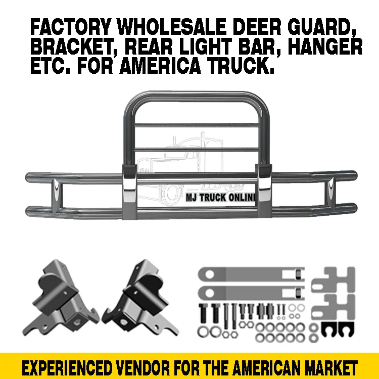
Top Selling Truck Body Parts Grille Guard for Volvo Kenworth Bumper Semi Tractor Front Bumper American Big Rig Deer Guards 