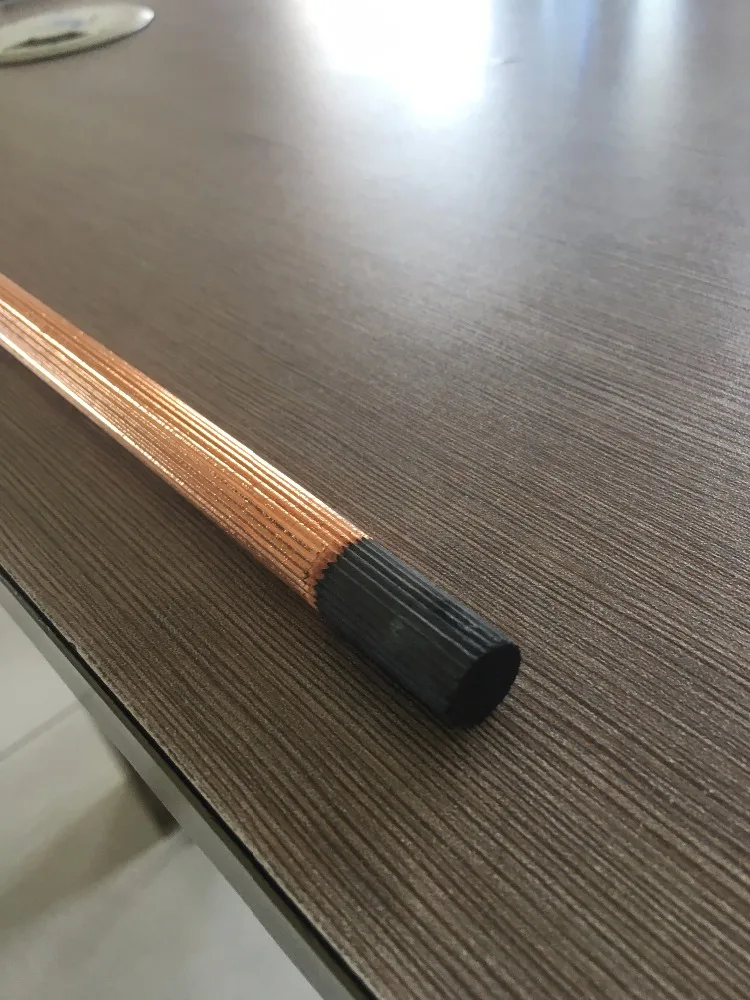 DC copper coated pointed arc air gouging carbon electrode rod 12.7*305mm