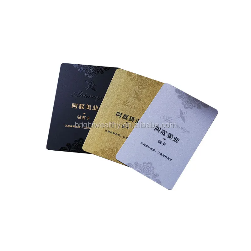 China factory competitive price custom & frosted embossed printed PVC black metal business card
