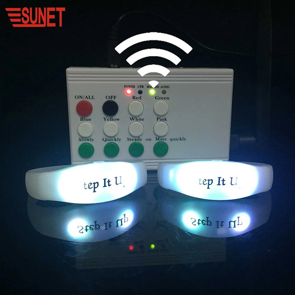SUNJET WIFI/Computer/Radio Controller Fashion LED Bracelet with Remote Control Glowing