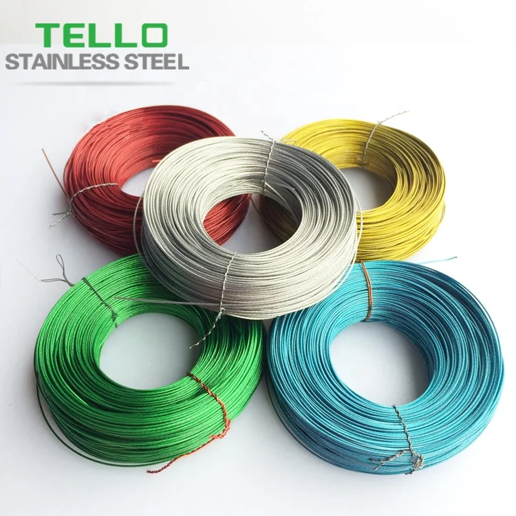 
PVC / Nylon coated stainless steel wire rope 