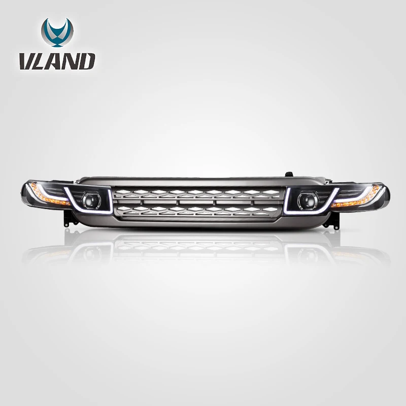 vland factory wholesale manufacture LED Headlights&Grilles For Land-Rover Style FJ Cruiser 2007-2014 Dual-Beam Projector