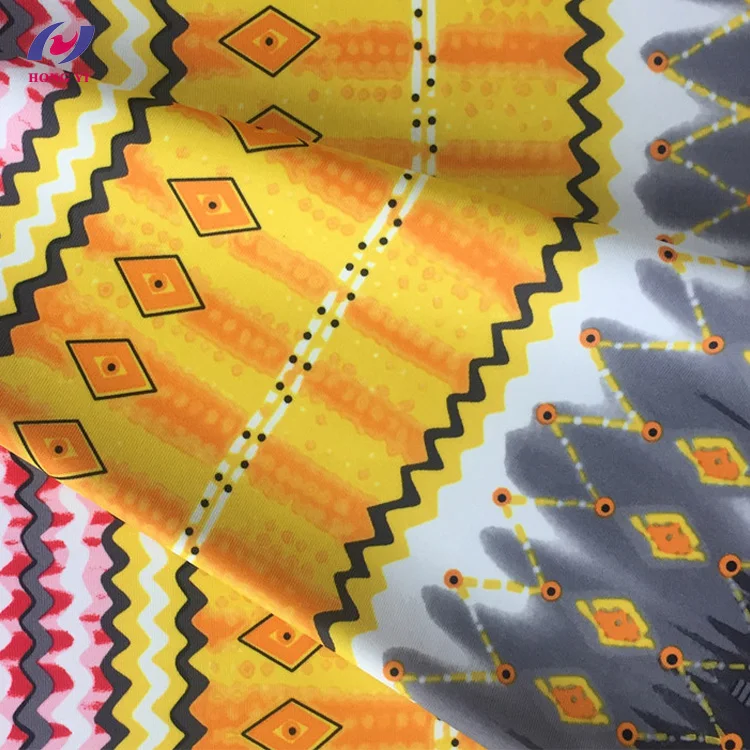 Chlorine Resistant Polyester Spandex Stretch African Print Swimwear Fabric