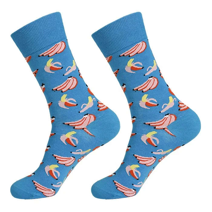  Тренд 2019 Симпатичные банан платья с круглым зима Оптовая Продажа Толстые изготовленные на заказ мужские счастливый бамбуковые носки