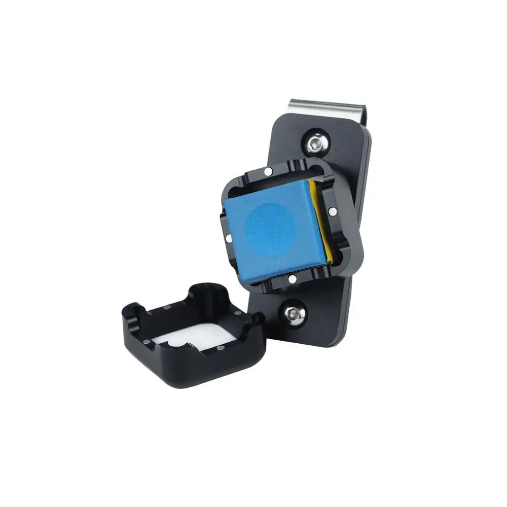 Fashionable Pool Cue Chalk Holder Billiards Stick Tip Chalk Case with  belt Clip billiard