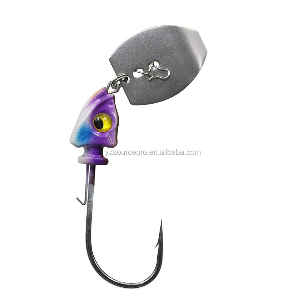 38TBJH-10 fishing tungsten blade jig with 3/0 hook 3/8 oz. (10.6g) black color 1pk