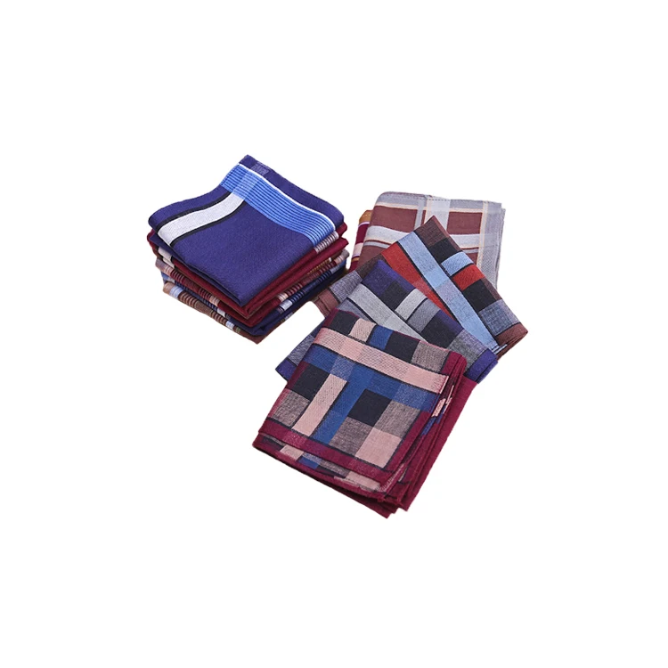 100% Cotton Pocket Square Mens Handkerchief
