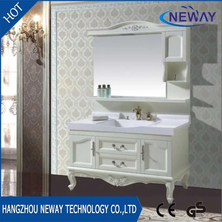 
High quality pvc luxury white glossy bathroom furniture 