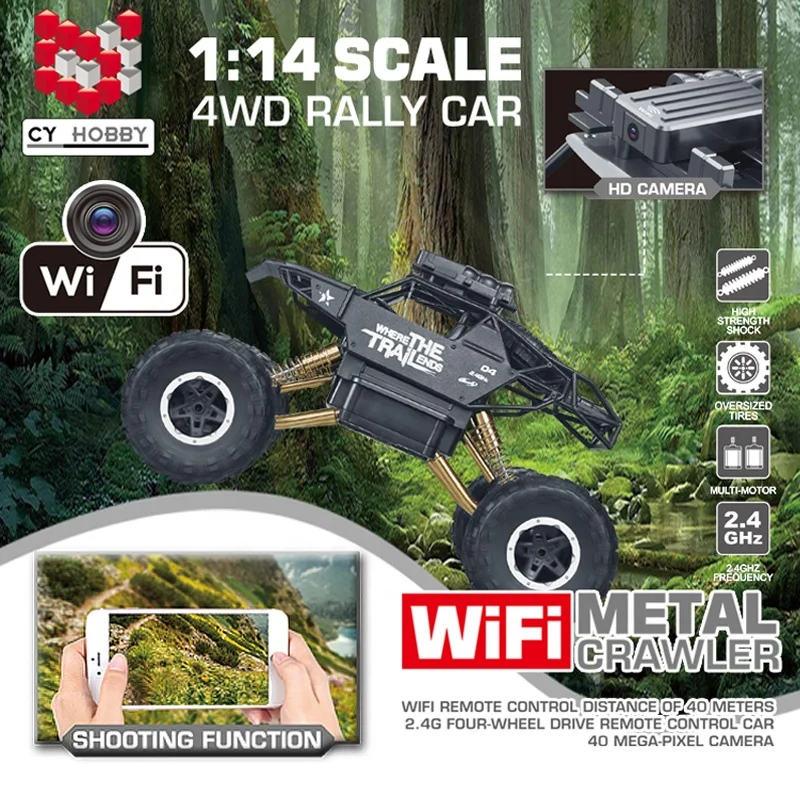 1:14 scale climbing off-road vehicle radio control toys rc car with WIFI camera