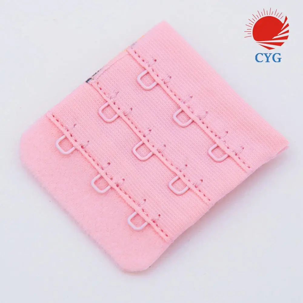 Red Color Lycra Fabric Hook Clasps Bra Hook And Eye Fastener