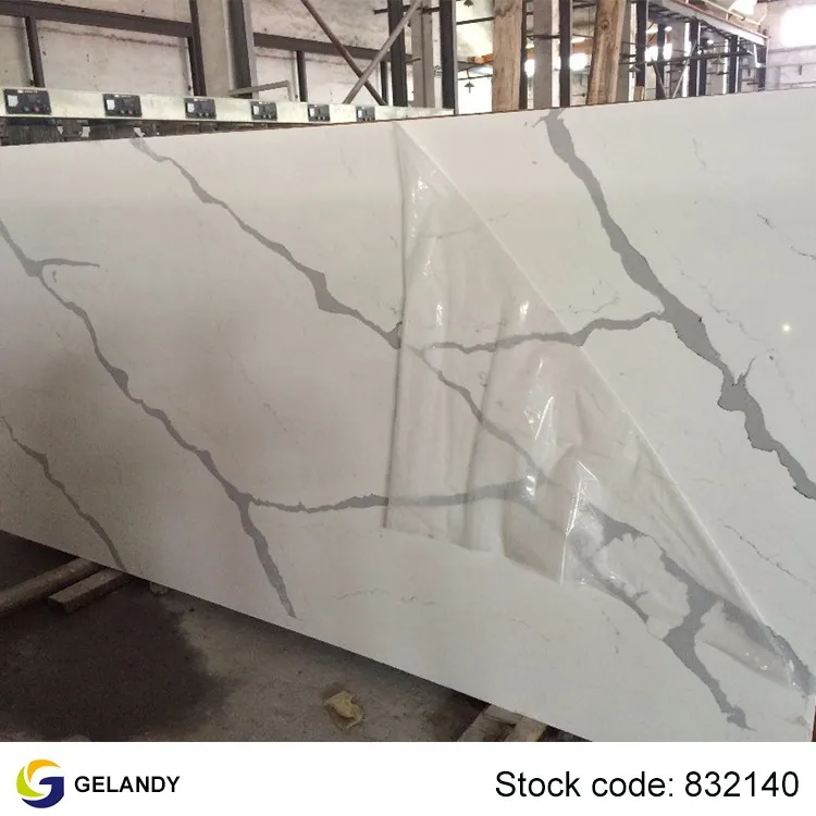
calacatta white marble veins quartz countertop 