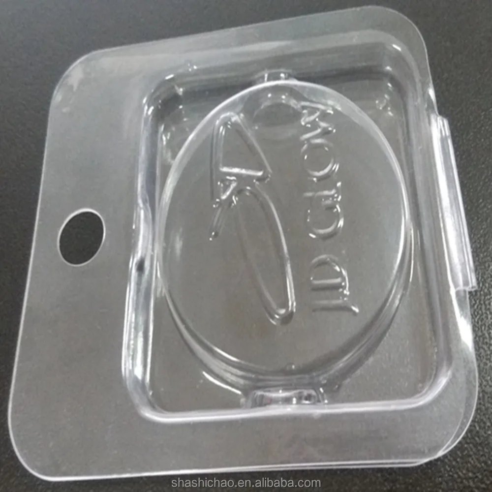 
accept customized clear eye shadow clamshell packaging 