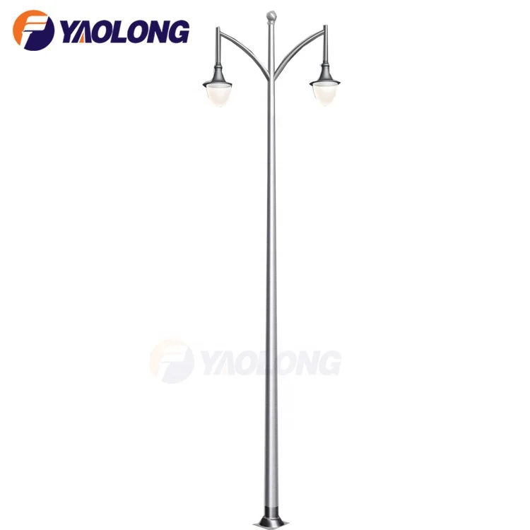 Yaolong 4M 6M 8M 12M Cast Die-casting Outdoor Bespoke Lamp Pole Galvanized Steel Road Street Lamp Pole