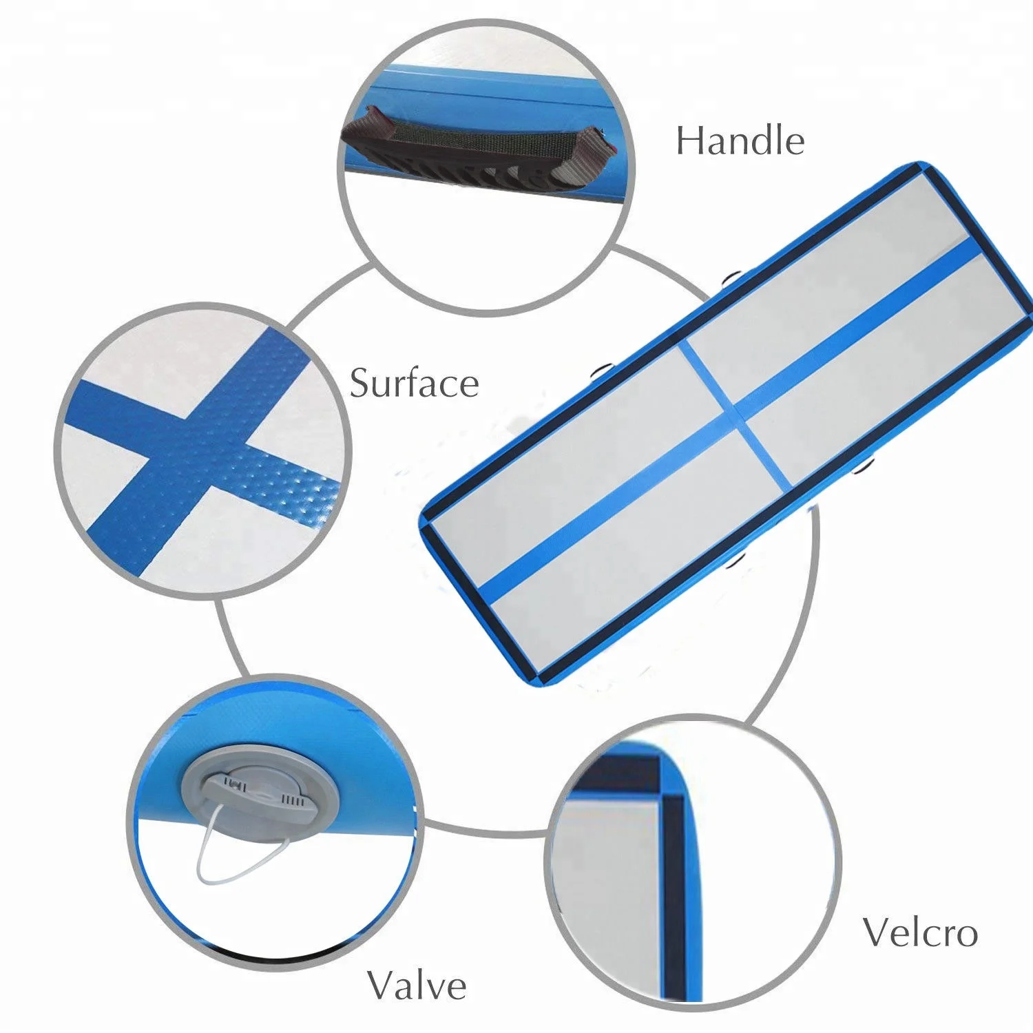 Customized air  floor inflatable air track mat gymnastics mat from China supplier