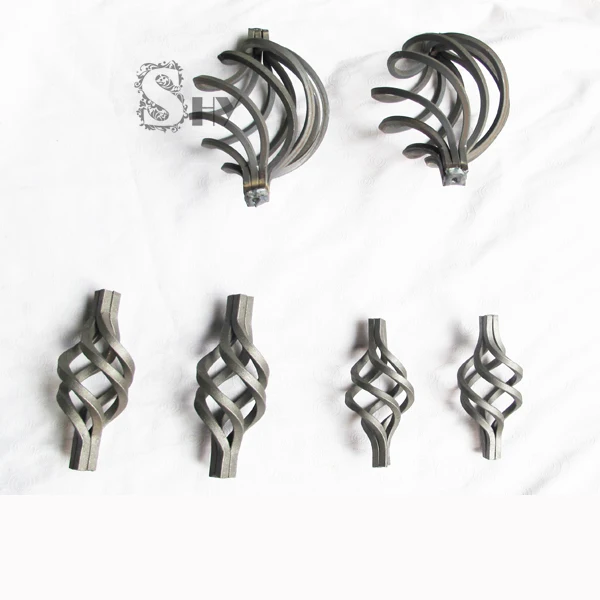 Декоративные металлические железные корзины, декоративные кованые поручни и поручни из стали