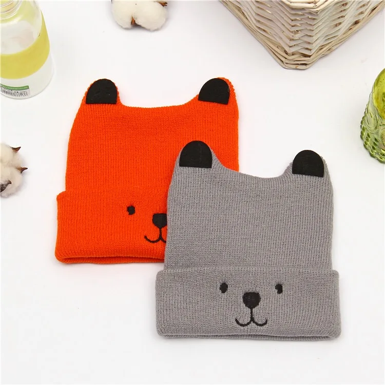 Baby kids winter animal ear hat cute bear hat
