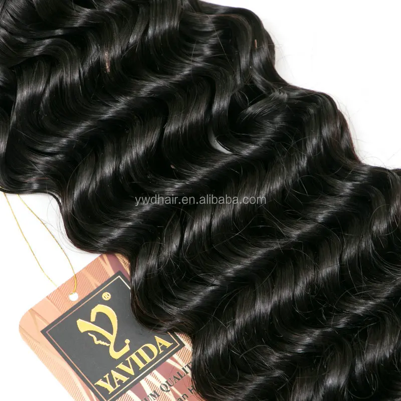 Yavida Hair Product Brazilian Virgin Deep Curly Wave Hair Weave 3 Bundles 100% Unprocessed Remy Human Hair Extensions