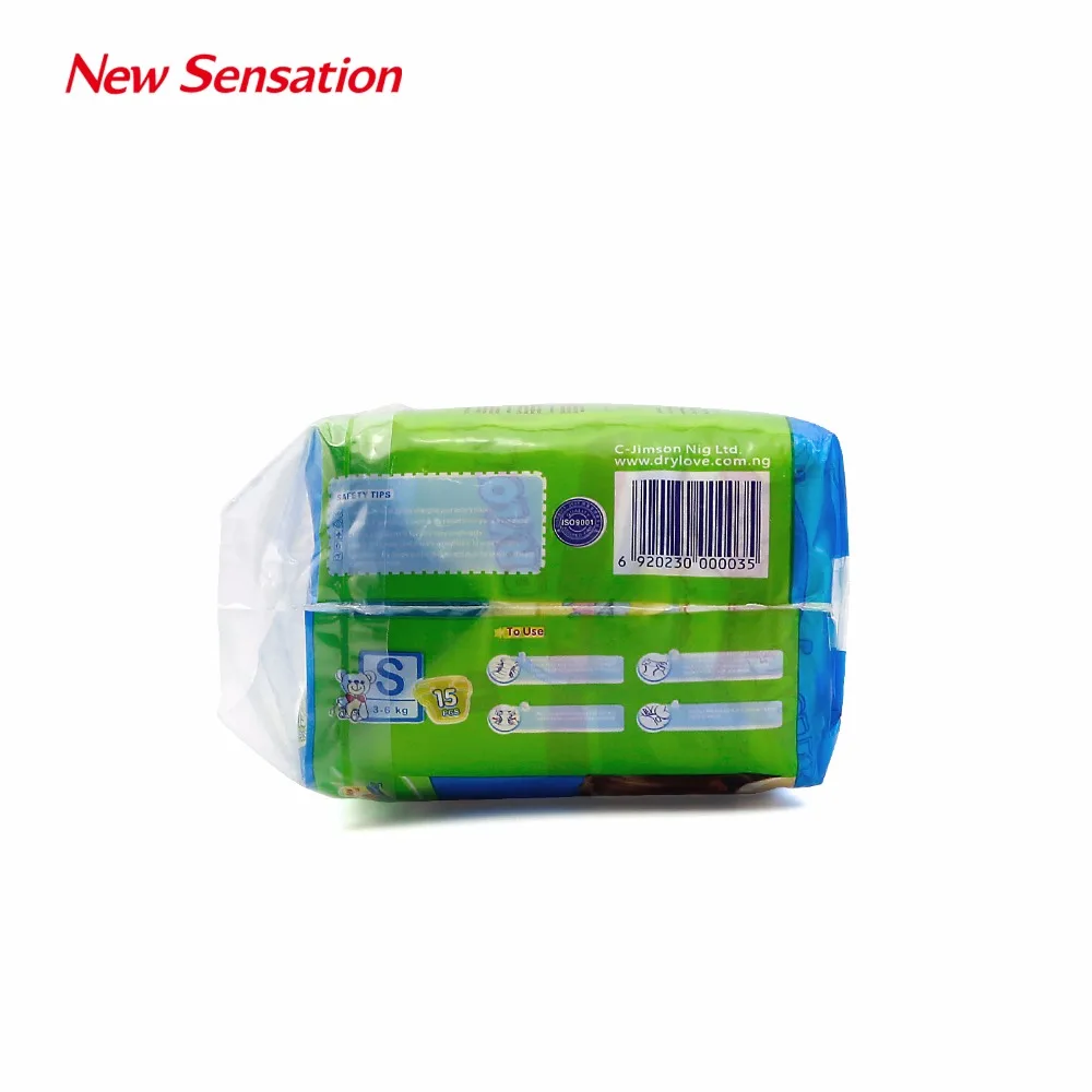 Economic Packing Turkish Baby Diapers with Elastic Waistband