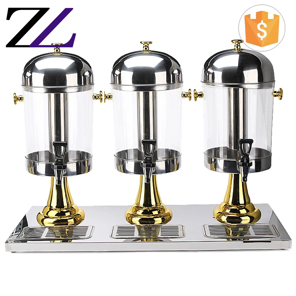 Juicer drinking beverage fruit dispenser machine buffet one tank two tank chilled 3 compartment multi drink dispenser with ice
