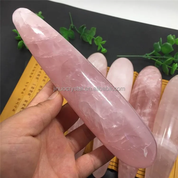 Natural rose quartz crystal dildo masturbation artificial penis for sale