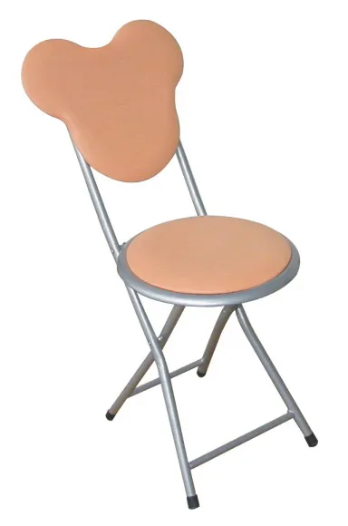 Kids round back padded metal folding chairs with round seat wholesale