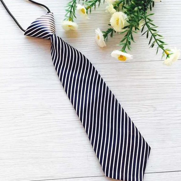Wholesale ties widely use for kids customized stripe satin children and kids wedding charisma ties
