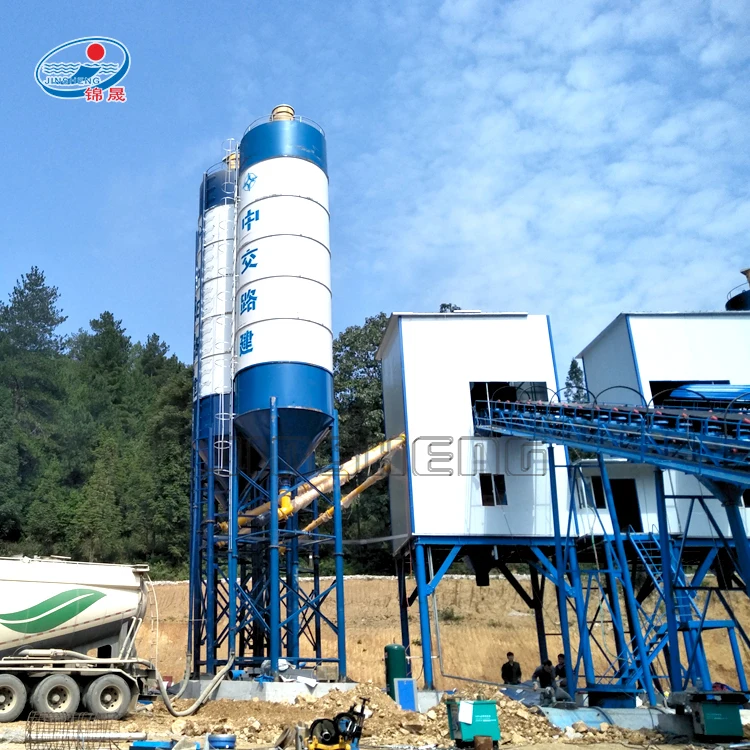 HZS180 Ready Mix Precast Concrete Batching Mixing Plant Layout 180m3 Production