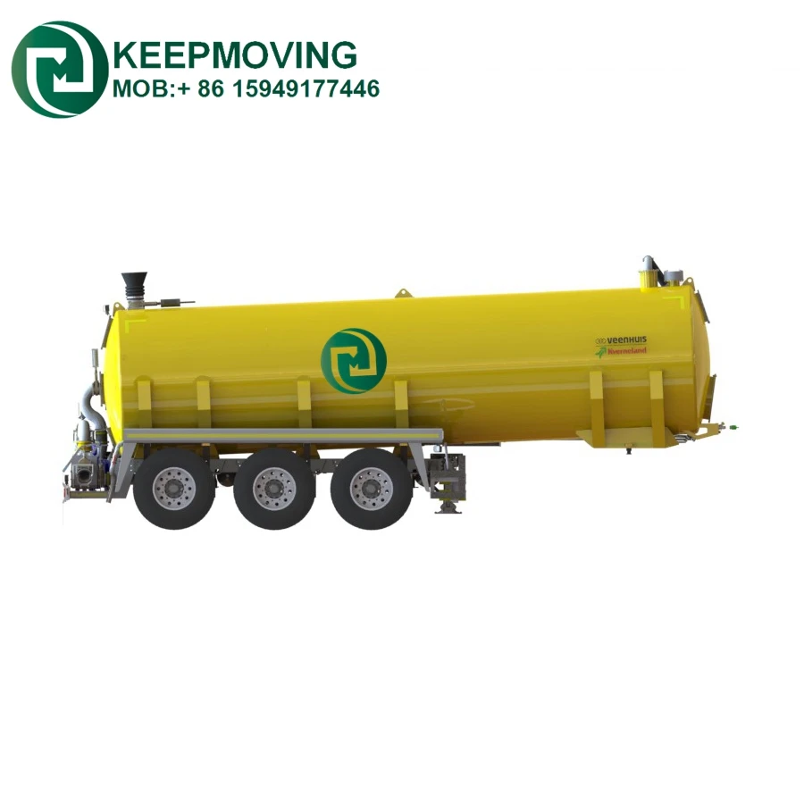 2-axle 20CBM Vacuum Sewage Semi Trailer