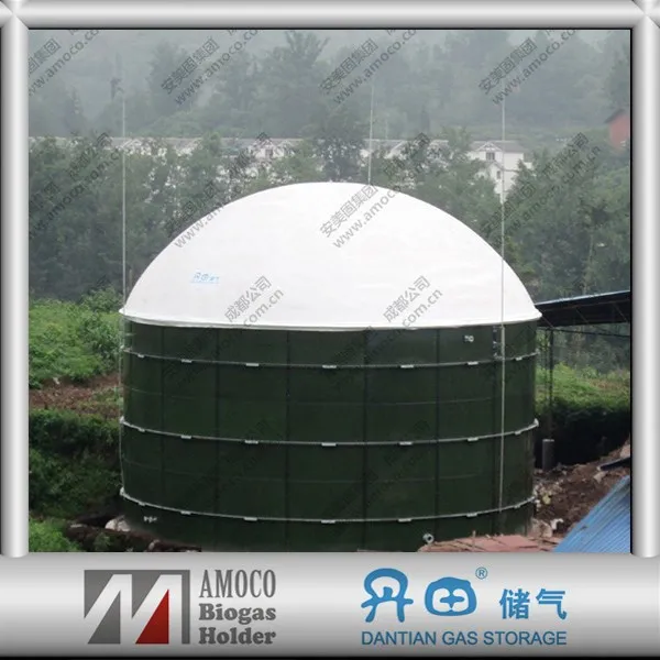 Double Membrane bioreactor storage dome for biogas plant