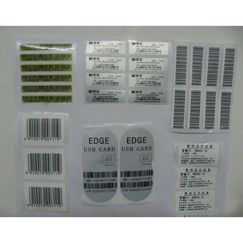 High quality printing adhesive aluminum foil bar code label sticker, paper foil sticker for electronic shelf