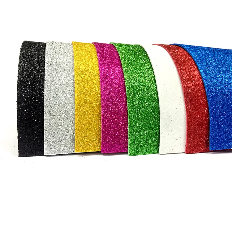 
2mm colored glitter self adhesive EVA foam sheets 3pcs wholesale supplies 