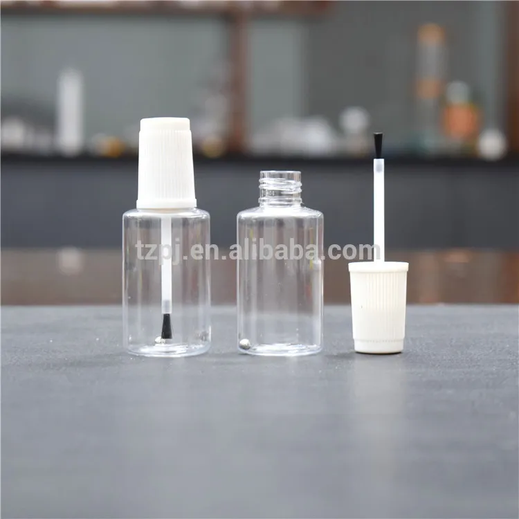 30ML Nail polish remover pump dispenser bottle mascara vial plastic glue bottle with brush