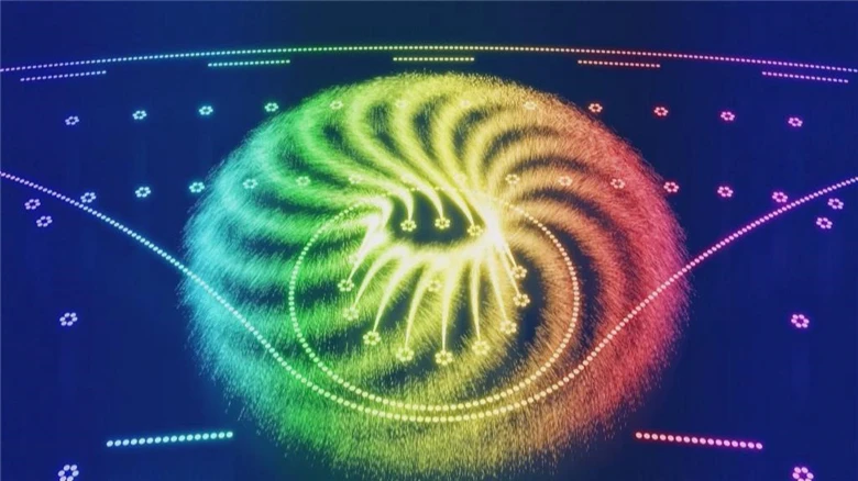 Snake shake multicolored led light 3d digital swing music fountain