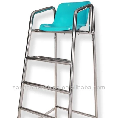 1.9m height swimming life guard chair stainless steel pool guard chair