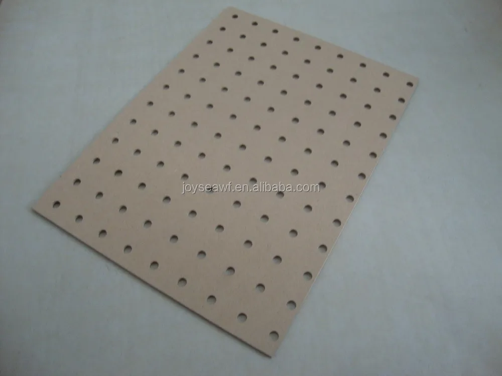 
hole board perforated mdf wood wall board/melamine and raw hardboard peg board 