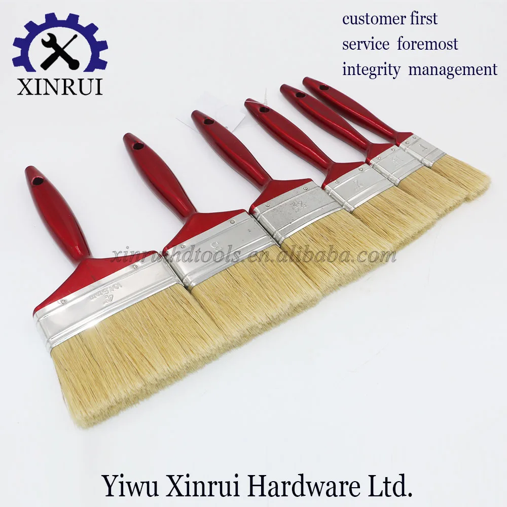 Red Wooden Handle Bristle Paint Brush