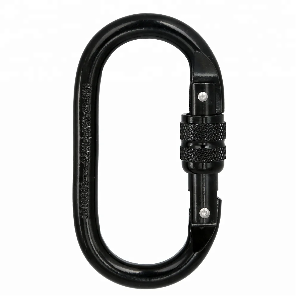 Прочный Овальный винтовой ворот XINDA 25kN, карабин из нержавеющей стали для скалолазания, походов