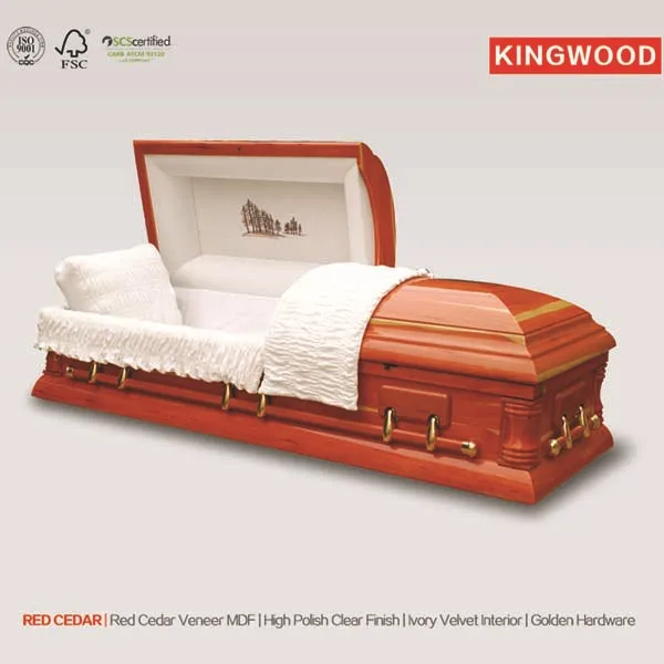 RED CEDAR glass caskets made in china italian casket