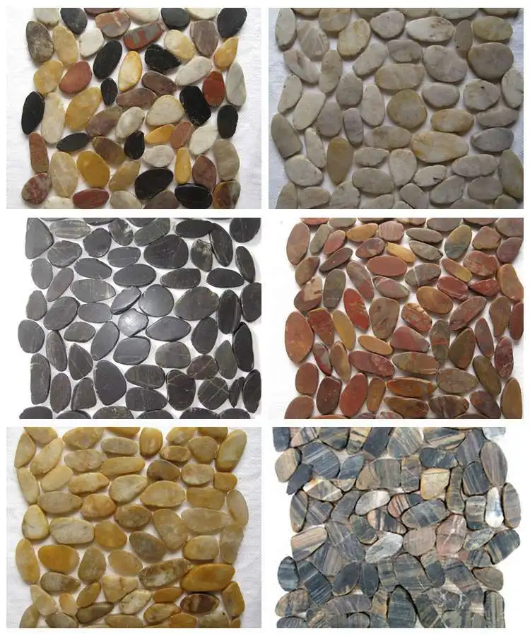 
Pebble Stepping Stone White Pebble Tiles For Floor Shower 