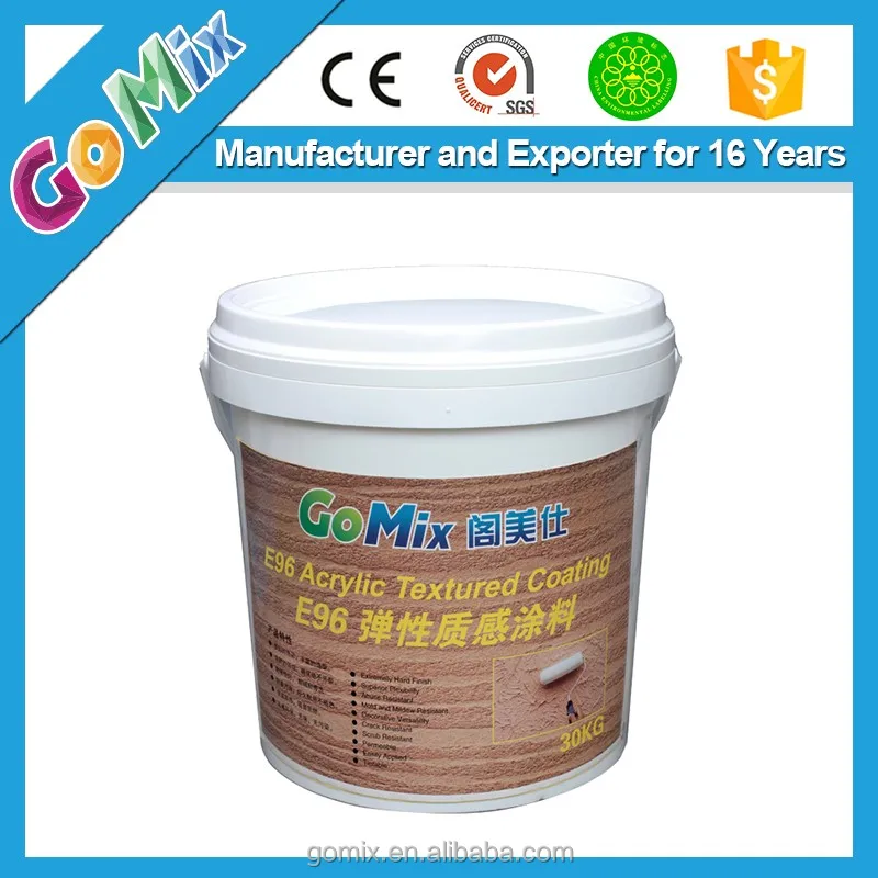 Hard Finish Crack Resistant E96 Paint for Rendered Walls