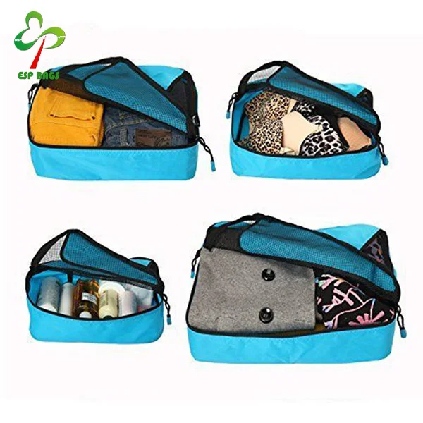 5 Pieces storage organizer travel bags, light breathable mesh luggage organizer, practical roomy packing cube set with shoe bag