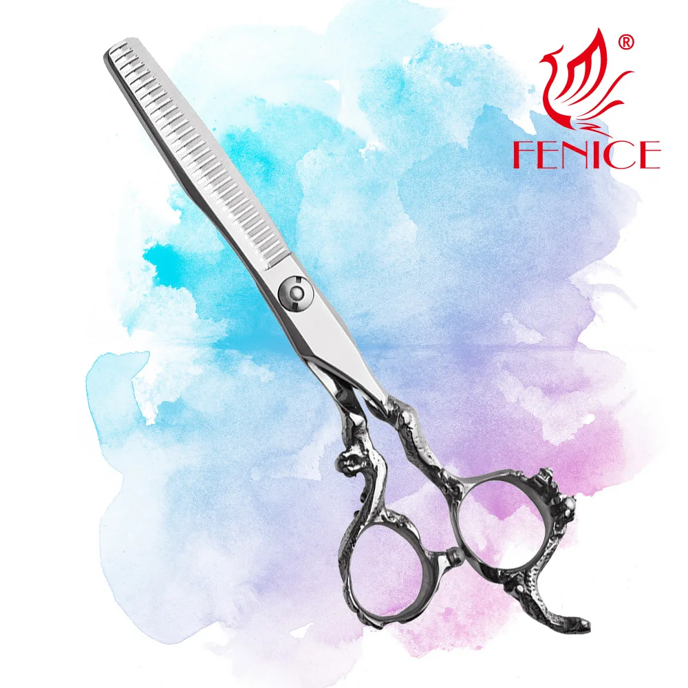 Japanese scissors engraved handle hair scissor triple scissors