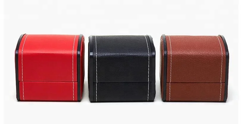 Custom Pu Luxury Leather Cheap Wrist Watch Pill Box For Men Engraved