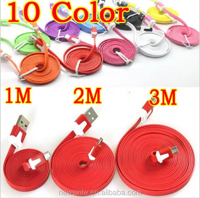 Оптовая продажа красочный лапша плоским ткани плетеный зарядное устройство usb кабель для iphone за смартфон