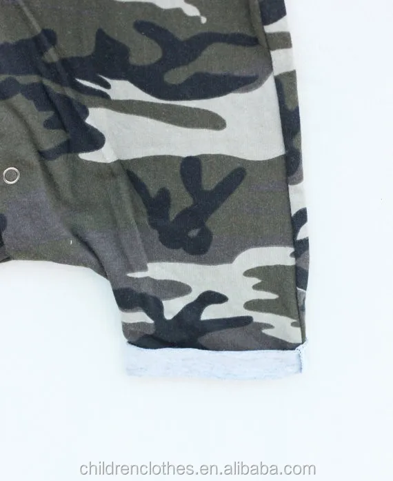 Rare 100% cotton baby clothes customised toddler wear organic boy military camouflage rompers