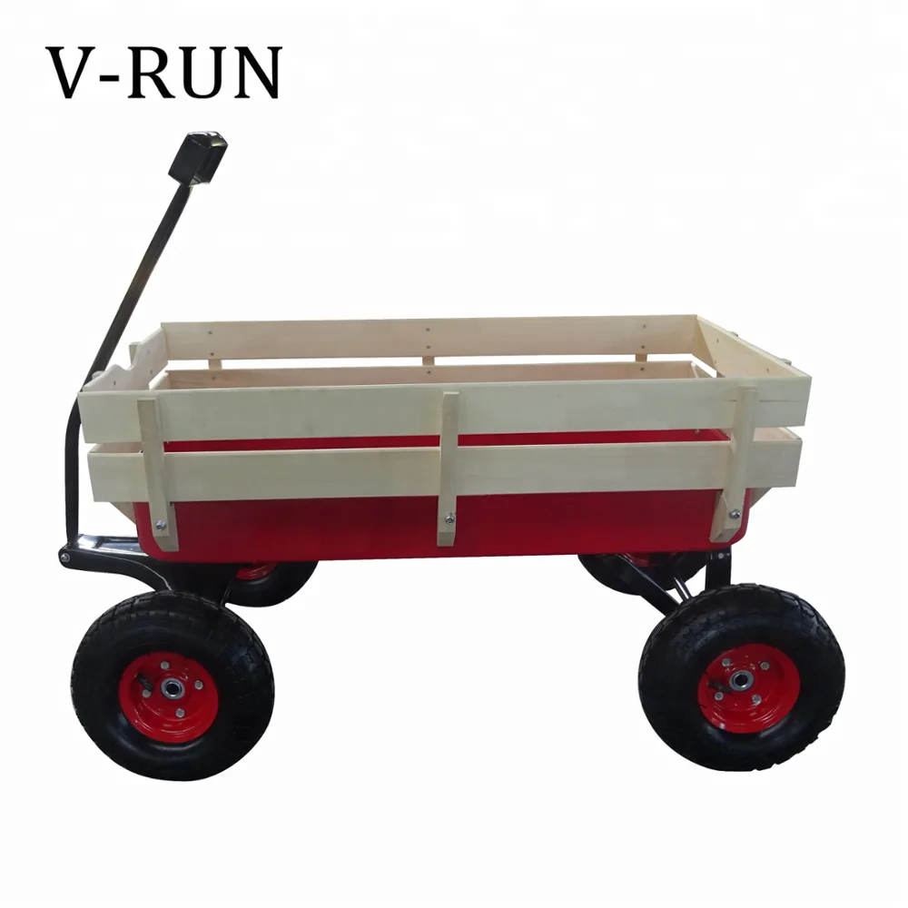 
Garden wood fence tool cart hand pull wagon Garden Trolley 