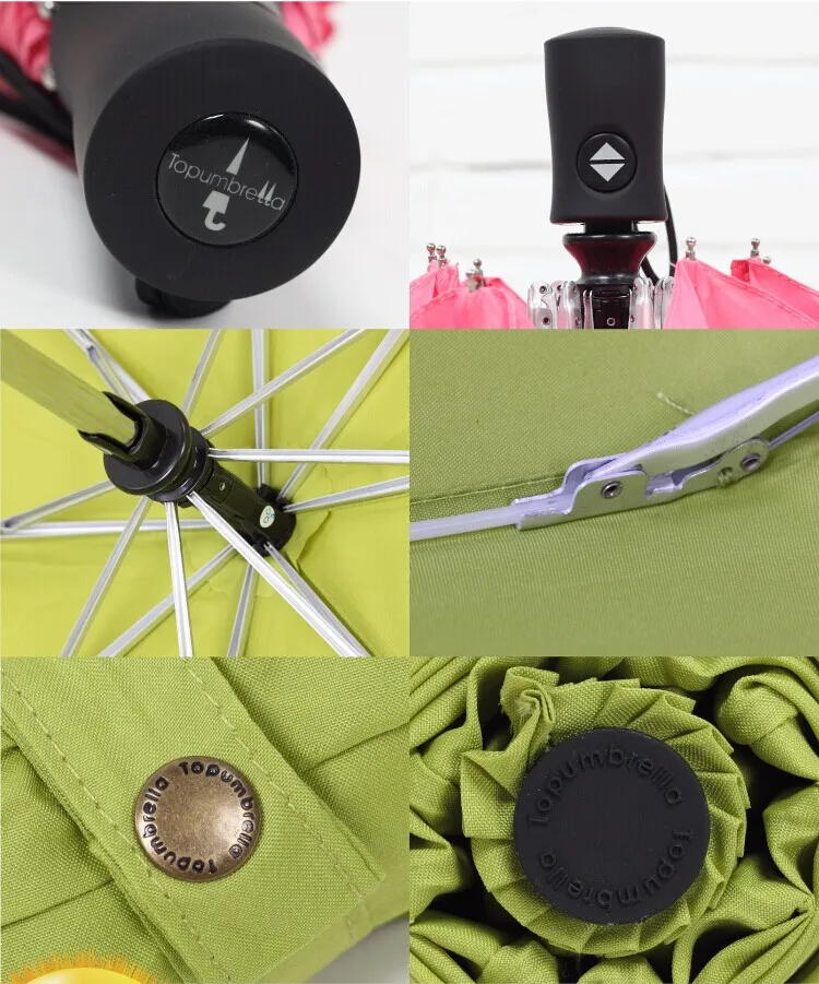 21 inches classic customizable strong auto open close rain 3 fold umbrella